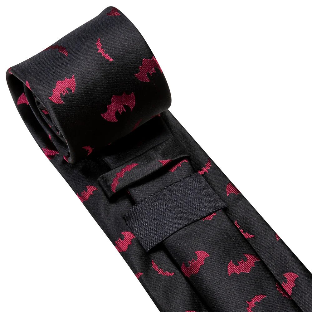 Red Bat In Black Tie Set - Masculine Clothes