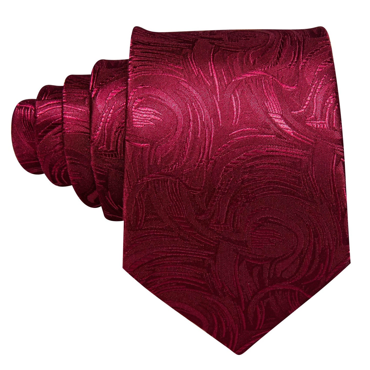 Premium Burgundy Silk Tie Set - Masculine Clothes
