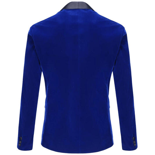 Blue Velvet Tuxedo Jacket - Masculine Clothes