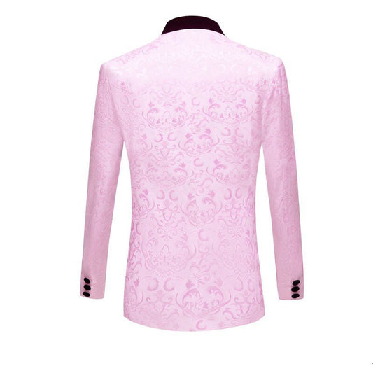 Pink Floral Tuxedo Jacket - Masculine Clothes