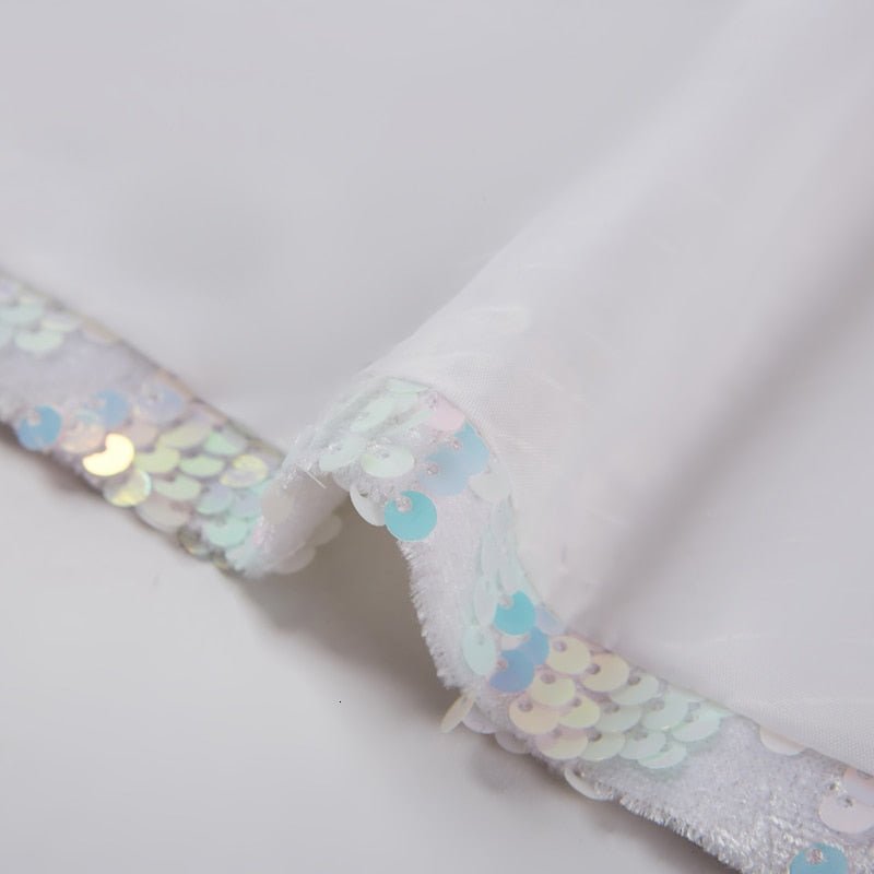 White Velvet Sequins Tuxedo Jacket - Masculine Clothes