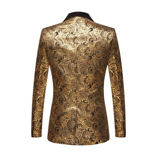 Luxury Gold Tuxedo Jacket - Masculine Clothes
