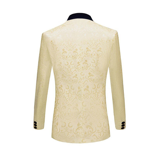 Yellow Floral Tuxedo Jacket - Masculine Clothes