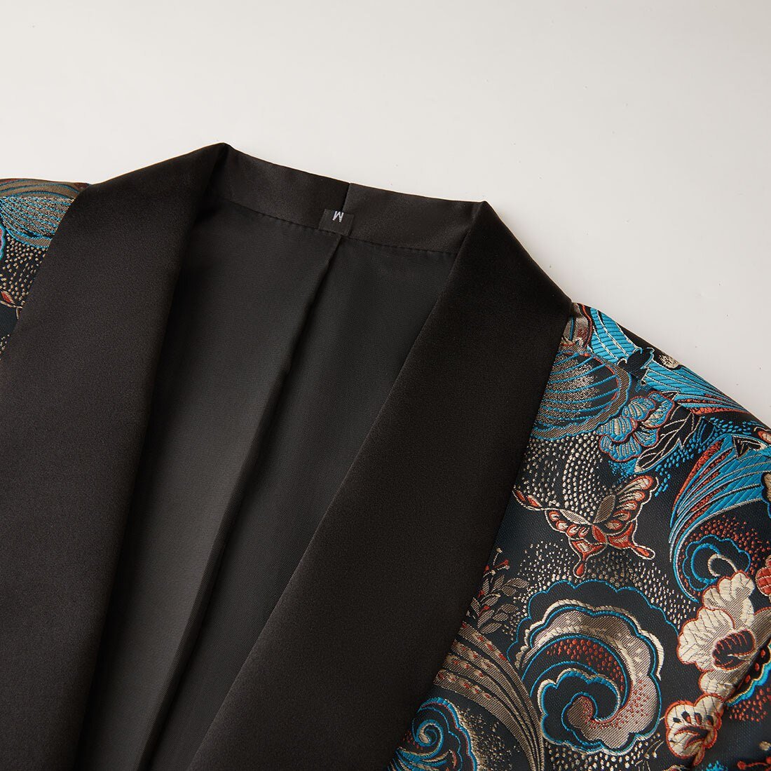 Blue Floral Tuxedo Jacket - Masculine Clothes