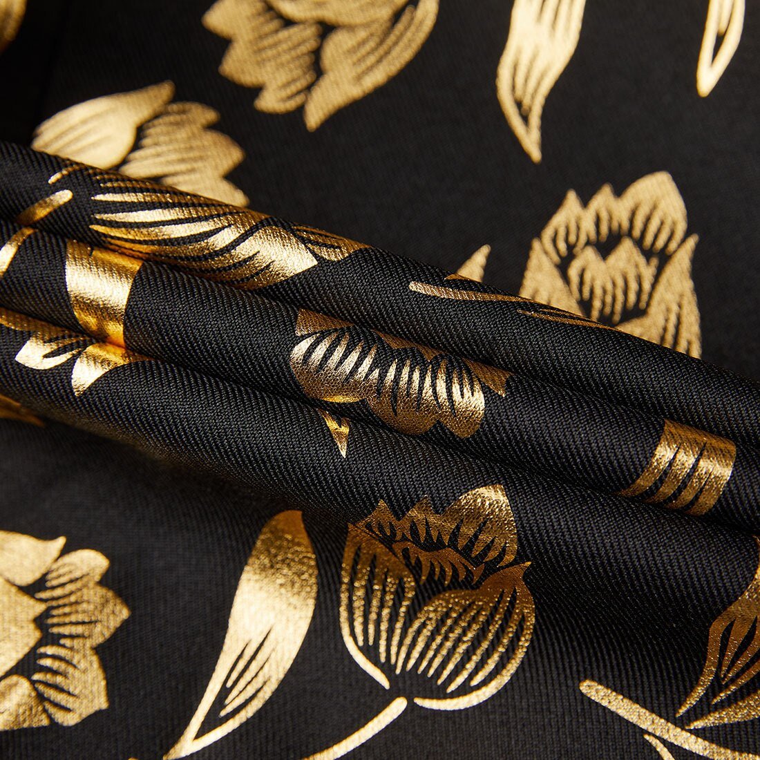 Gold Tulips In Black Tuxedo Jacket - Masculine Clothes