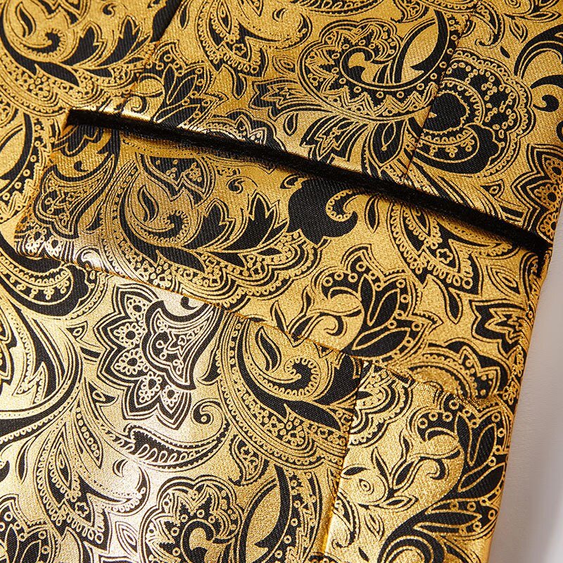 Luxury Gold Tuxedo Jacket - Masculine Clothes