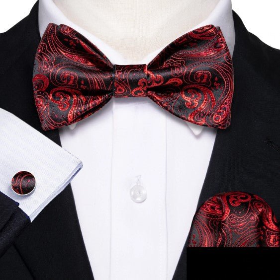 Red and Black Bow Tie - Masculine Clothes