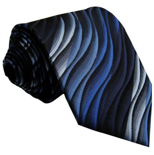 Blue Faded Silk XL Tie - Masculine Clothes