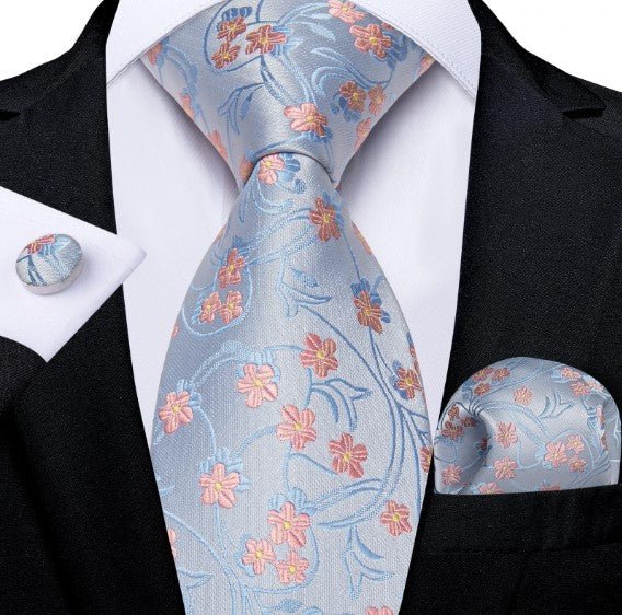 Peach Blossom Tie Set - Masculine Clothes