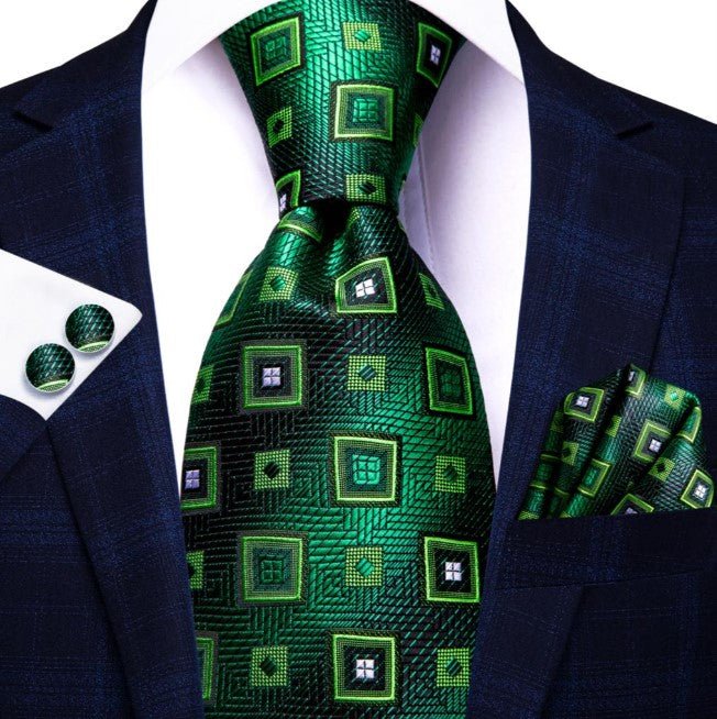 Green Windows Tie Set - Masculine Clothes