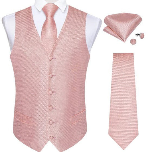 Pretty Pink Vest Set - Masculine Clothes