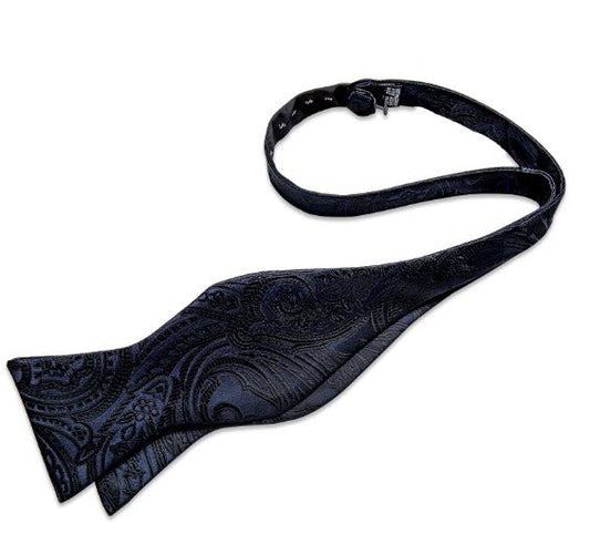 Shining Black Bow Tie Set - Masculine Clothes