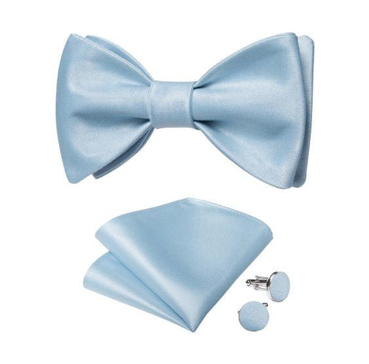 Baby Blue Bow Tie Set - Masculine Clothes