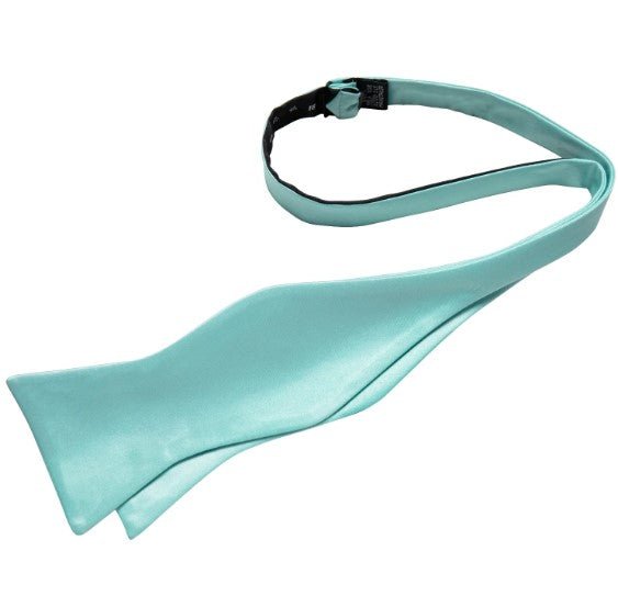 Mint Green Silk Bow Tie Set - Masculine Clothes