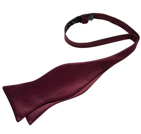 Red Wine Silk Bow Tie Set - Masculine Clothes