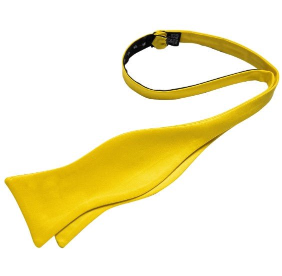 Yellow Silk Bow Tie Set - Masculine Clothes
