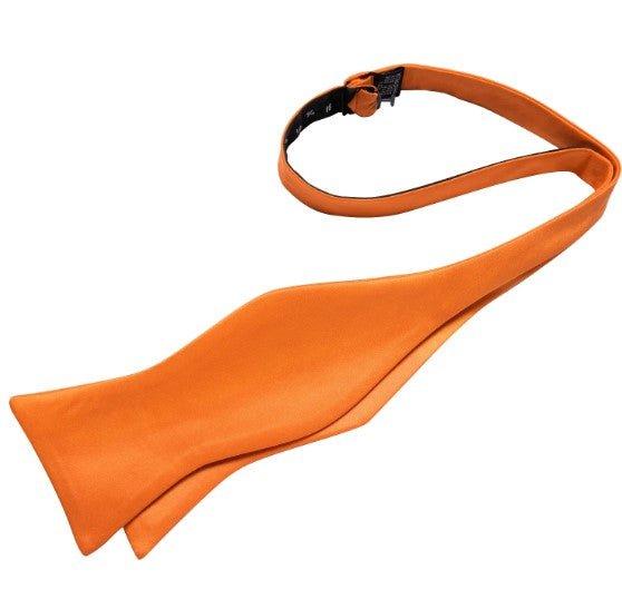 Orange Silk Bow Tie Set - Masculine Clothes