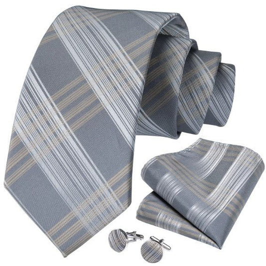 Four Lines Paisley Tie Set - Masculine Clothes