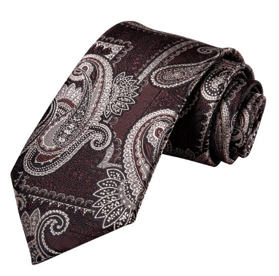 Heart Shape Tie Set in Brown - Masculine Clothes
