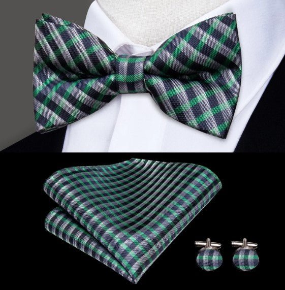 Green Checkered Suspender Set - Masculine Clothes