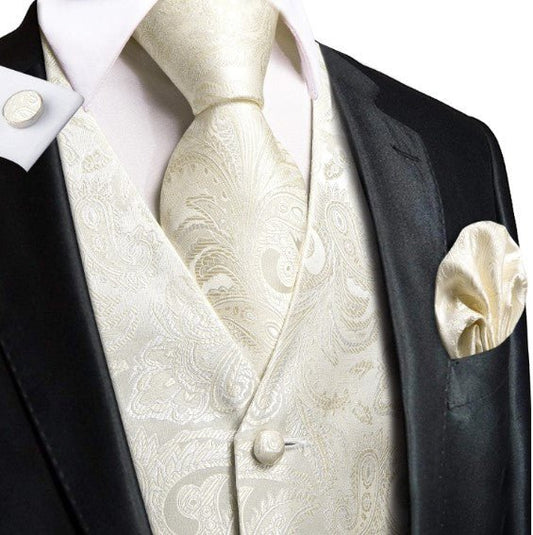 Vanilla Paisley Vest Set - Masculine Clothes