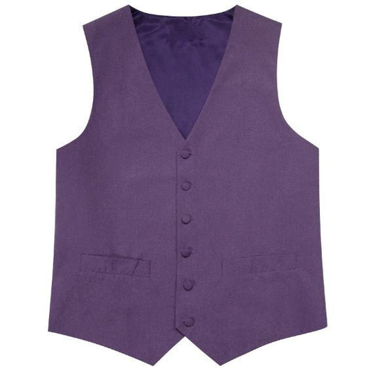Purple Plain Vest - Masculine Clothes
