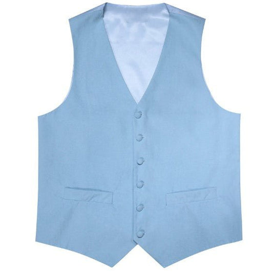Ice Blue Plain Vest - Masculine Clothes