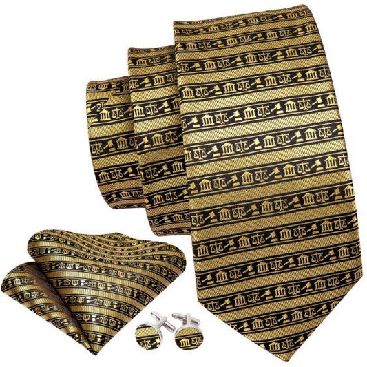 Gold Temple Tie Set - Masculine Clothes