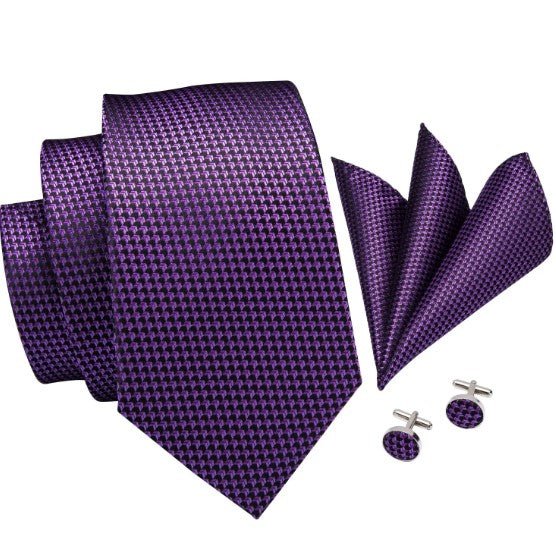 Premium Purple XL Tie Set - Masculine Clothes