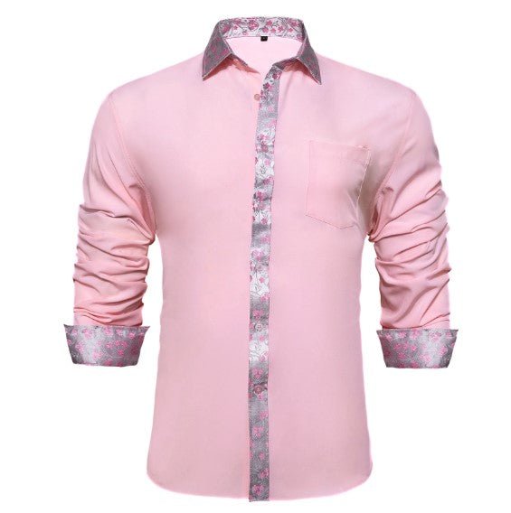 Pink Blossom Silk Shirt - Masculine Clothes