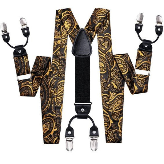 Black and Gold Suspender Set - Masculine Clothes