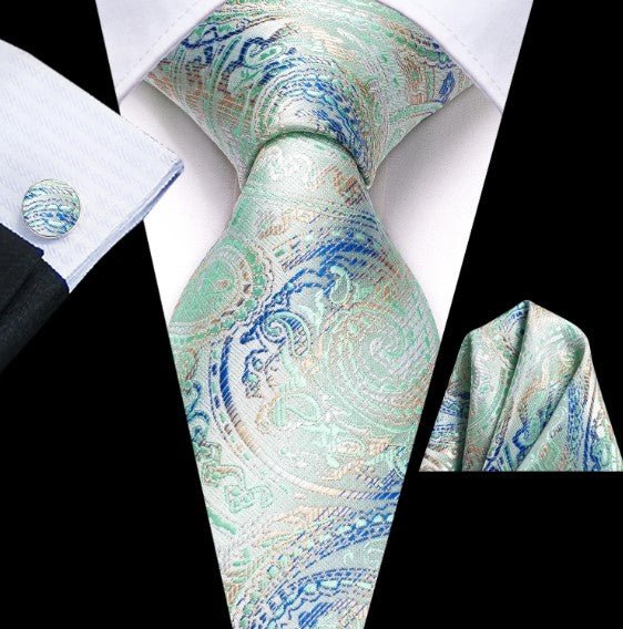 Shade of Rainbow Silk Tie Set - Masculine Clothes