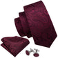 Wine Leaves Paisley Silk Tie Set