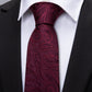 Wine Leaves Paisley Silk Tie Set