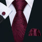 Wine Leaves Paisley Silk Tie Set