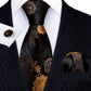 Rose Gold In Black Silk Tie Set