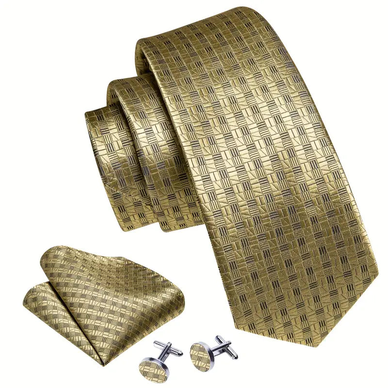 Mini Gold Bar Silk Tie Set