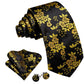 Luxury Yellow Tiny Flowers In Black Tie Set