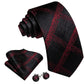 Premium Red Striped In Black Tie Set