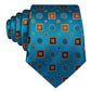 Premium Cerulean Blue Silk Tie, Pocket Square and Cufflinks