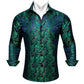 Green Floral Paisley Silk Shirt