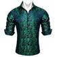 Green Floral Paisley Silk Shirt