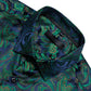 Green Floral Paisley Silk Shirt