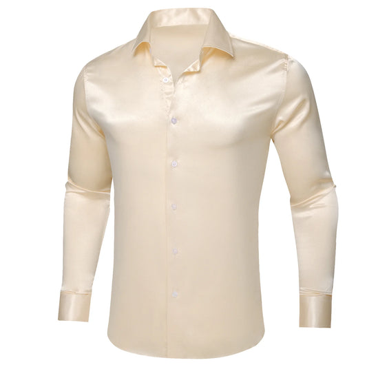 Beige Silk Shirt