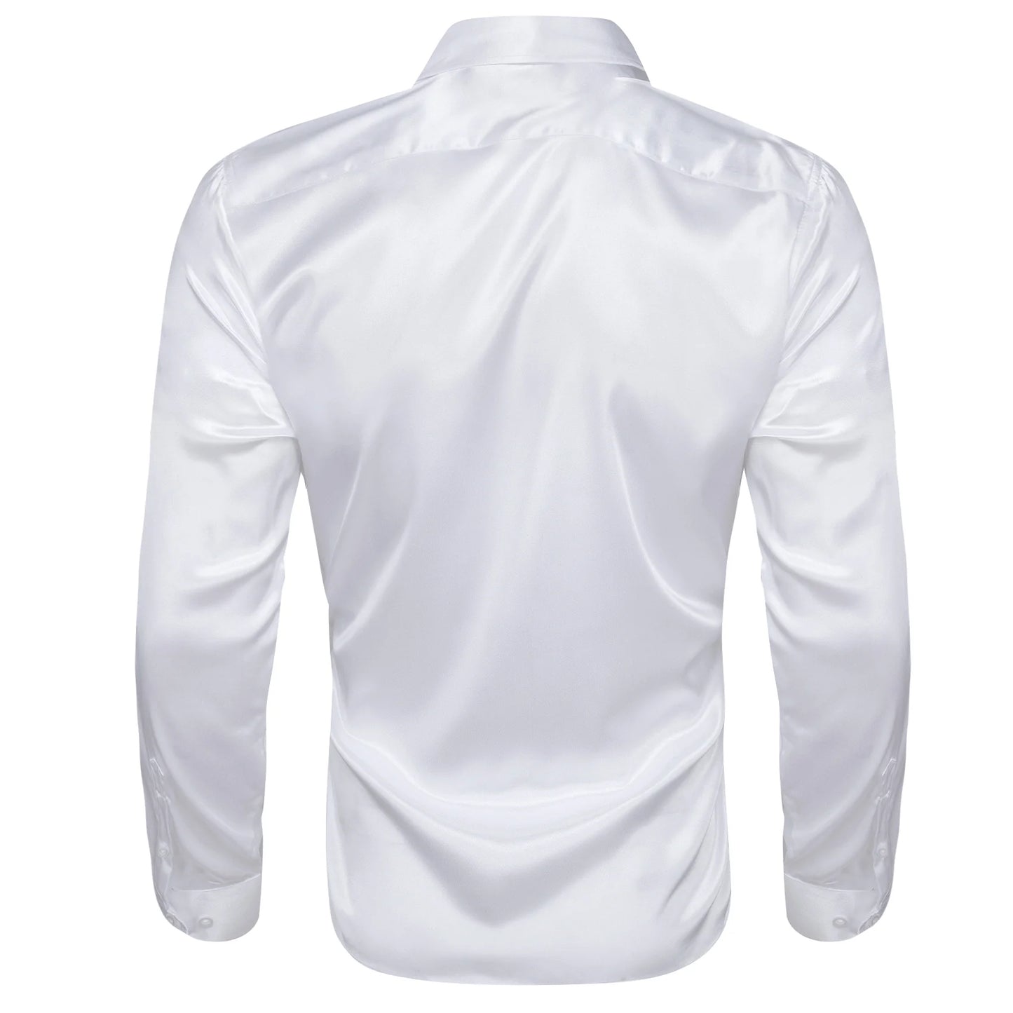 Plain White Silk Shirt