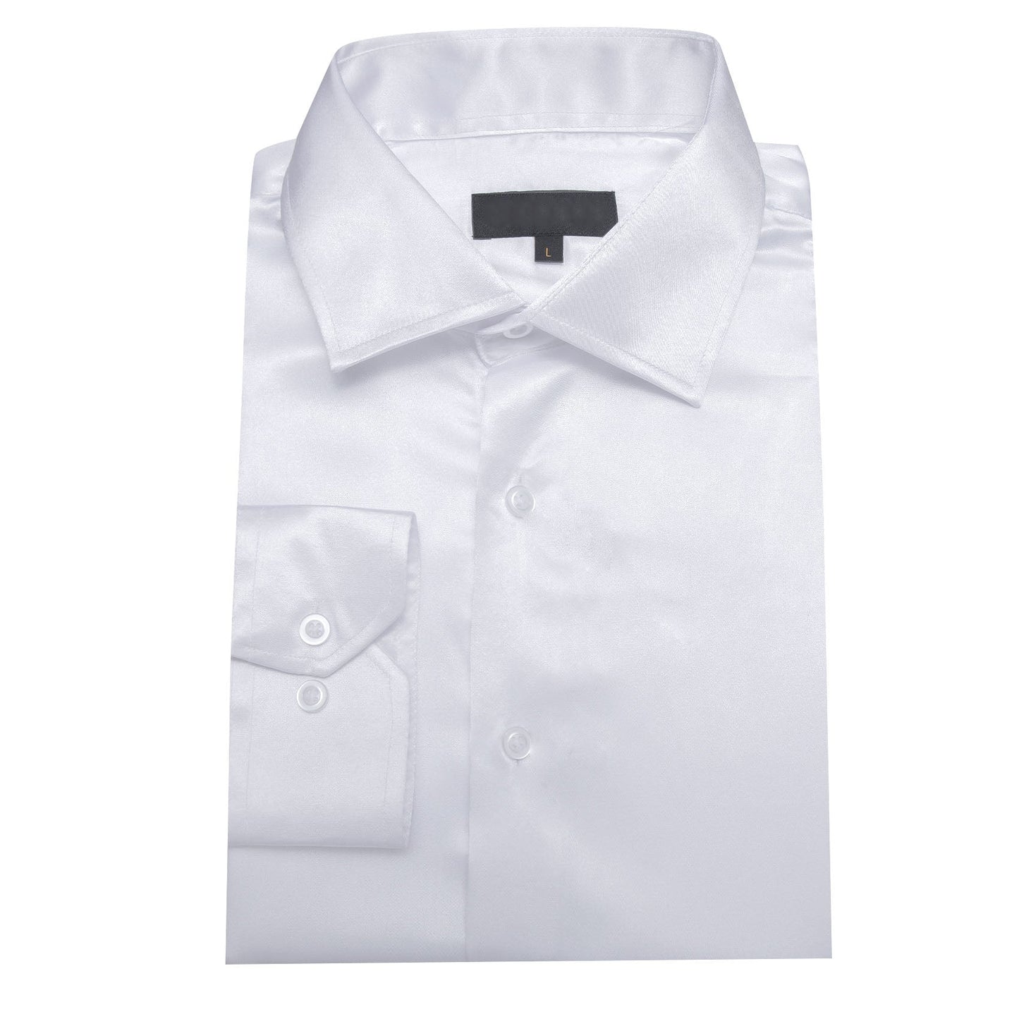 Plain White Silk Shirt