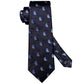 Halloween Black and Blue Ghost Tie Set