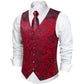 Red Paisley Silk Vest Set