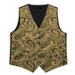 Gold Paisley Silk Vest Set