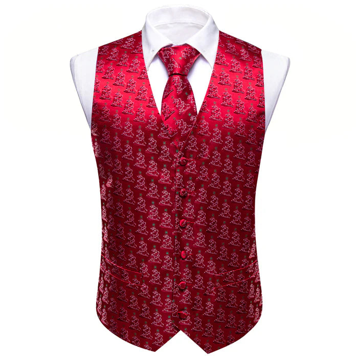 Christmas Tree Silk Vest Set